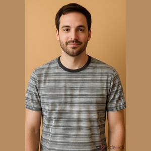 Bench Gray Short Sleeve Tee with Stripes